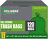 120 Count 13 Gallon Eco-friendly Trash Bags, Medium Green Garbage Bags, Portable Camping Toilet Bags