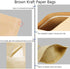 100pcs Kraft Paper Stand Up Pouches, Ziplock Food Storage Bags with Matte Window, Reusable, Heat-Sealable
