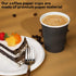 Paper Cups 8 oz, 25 Pack Disposable Coffee Cups for Hot or Cold Beverages, Party & Event Use - Black