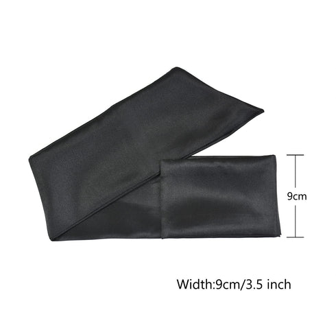 Wig Grip Band Soft Satin Scarf Fashion Headbands for Lace Frontal Wigs, Makeup, Sports, Yoga, Facial (1 Pcs, Black)