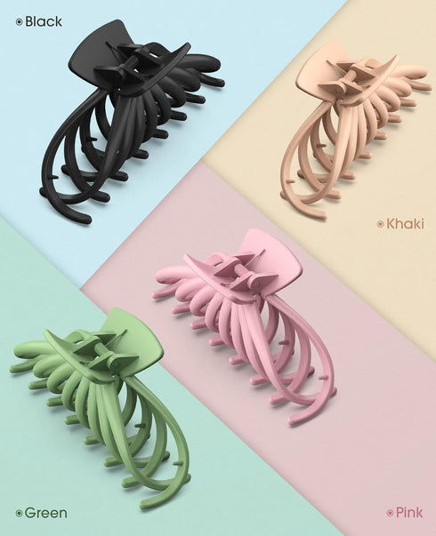 OPAUL Hair Clips for Women, Matte Nonslip Large Claw Clips for Thick and Thin Hair, 4.7 Inch