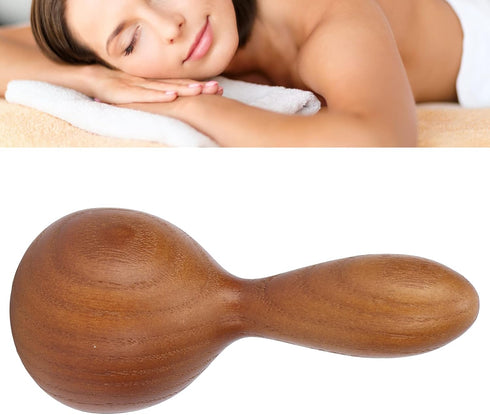 TMISHION Wooden Handheld Massage, Portable Essential Oil Massage Hammer Teakwood Beauty Massage Hammer