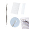 Pre-treatment Cuticle Pusher, Dual Ended Cuticle Remover with 100/180 Grit Sandpaper Sheets for Nail Care and Prep