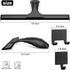 All-Purpose Shower Squeegee for Shower Doors, Bathroom Cleaner Tool with 2 Adhesive Hooks, 12 Inch Black