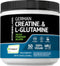 Fitness Labs German Creatine and L-Glutamine, 1.1 lbs, Monohydrate and Creapure Powder, Vegan Supplement