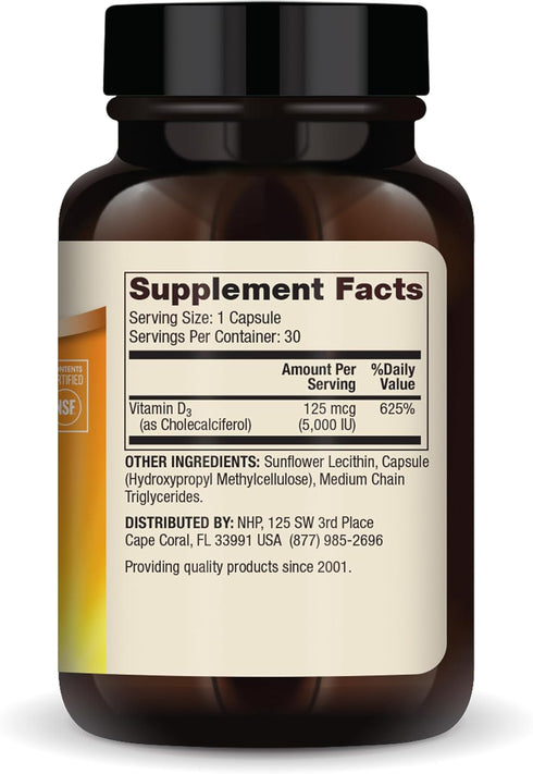 Dr. Mercola, Liposomal Vitamin D3 Dietary Supplement, 5,000 IU, 30 Servings (30 Capsules), Supports Heart and Immune Health, non GMO, Soy Free, Gluten Free