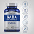 Piping Rock GABA 750mg | 100 Capsules | Gamma-Aminobutyric Acid Supplement | Non-GMO, Gluten Free