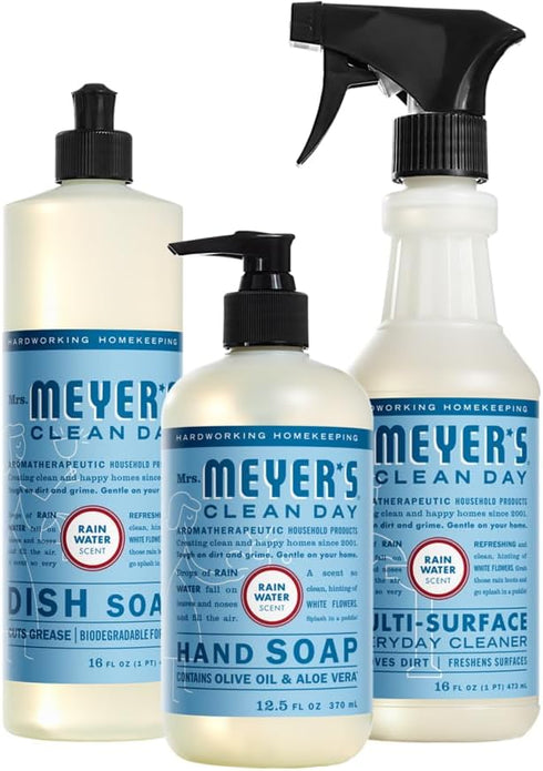 Mrs. MEYER'S CLEAN DAY Kitchen Set, Dish Soap, Hand Soap, Multi-Surface Cleaner,