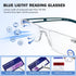 AQWANO Blue Light Blocking Computer Reading Glasses 5 Pack, Clear Frame Rimless Readers for Women Men, Lightweight