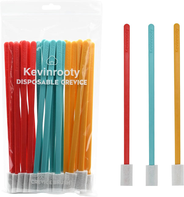 30PCS Disposable Crevice Cleaning Brush Tool Kit, Toilet Brush and Seat Cleaner (Color Mixing)