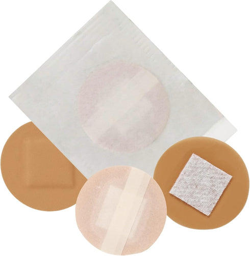 200 Spot Bandages, Small Sheer Plastic Adhesive Dots with Non-Stick Pad, Sterile Tiny Round for Small Wounds