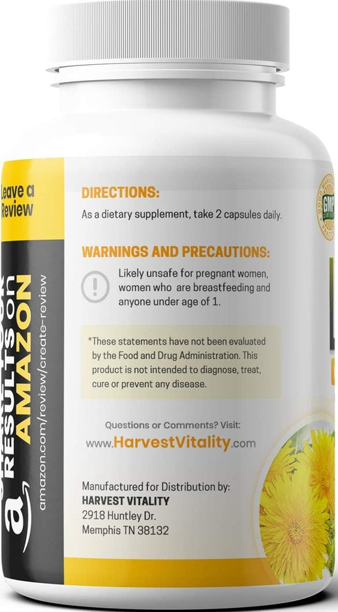 Natural Diuretic for Swollen Feet, Ankles and Legs, Water Pills with Dandelion for Swelling Relief