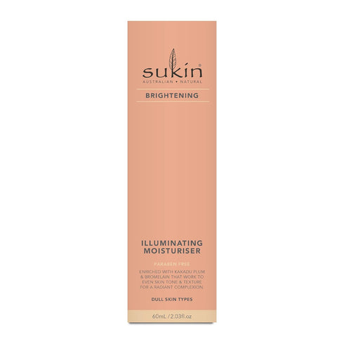 Sukin Brightening Illuminating Moisturiser with Kakadu Plum & Vitamin E, 2.03 Ounce
