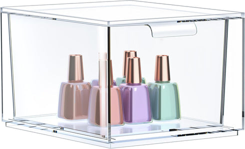 Sorbus Clear Makeup Organizer - Stackable Acrylic Drawer Organizer for Vanity, Bathroom, and Office Storage