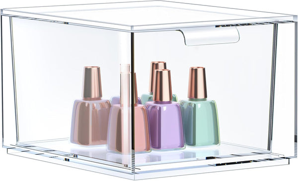 Sorbus Clear Makeup Organizer - Stackable Acrylic Drawer Organizer for Vanity, Bathroom, and Office Storage