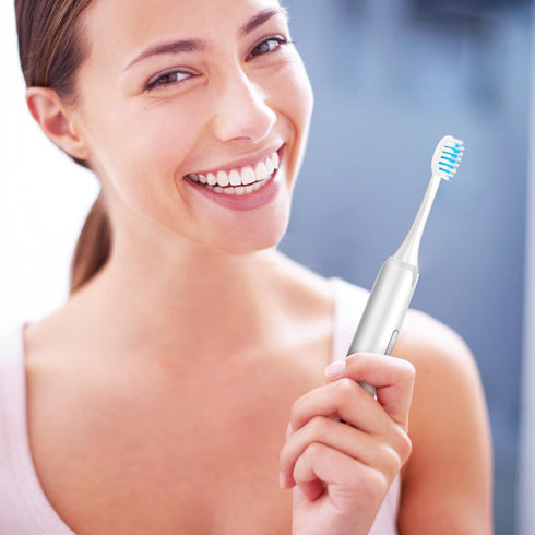 YOSADIER 5 Non-Rechargeable Electric Toothbrush with Soft Bristle Replacement Heads, Waterproof Tooth Cleaner