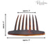 Parcelona French Basic 7 Teeth Tortoise Shell Matte Large 4” Celluloid Set of 2 Side Hair Combs for Women and Girls