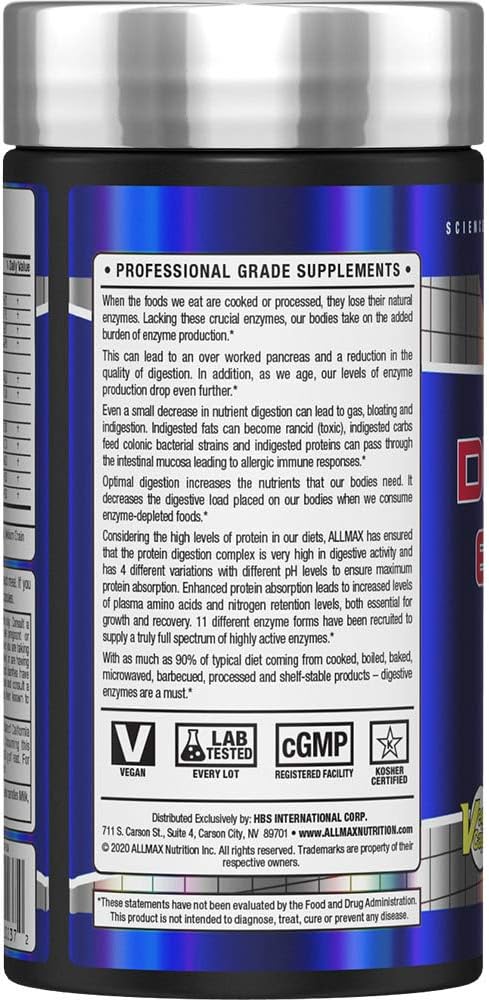 ALLMAX Nutrition Digestive Enzymes, 90 Capsules