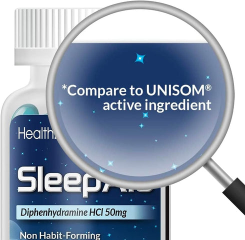 HealthA2Z 50mg, (100 Counts) Sleep Aid, Diphenhydramine Softgels, Supports Deeper, Restful Sleeping, Non Habit-Forming