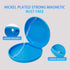 2 Pack Orthodontic Retainer Case, Simple Aligner Case for Invisalign, Night Mouth Guard Case (Blue)