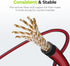 AUVON 2 x TENS Unit Electrode Lead Wires, Premium Soft TPE Material for 40,000+ Bends, Universal Compatibility