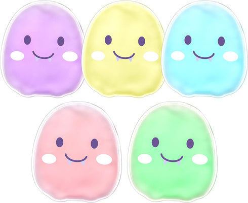 5 PCS Boo Boo Ice Pack, Kid Reusable Hot Cold Pack for Pain Relief, Wisdom Teeth, Baby Colic
