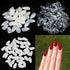 Yimart 500pcs/pack Stiletto False Nails - Clear Oval Sharp Full Nail Tips for Nail Art Decoration