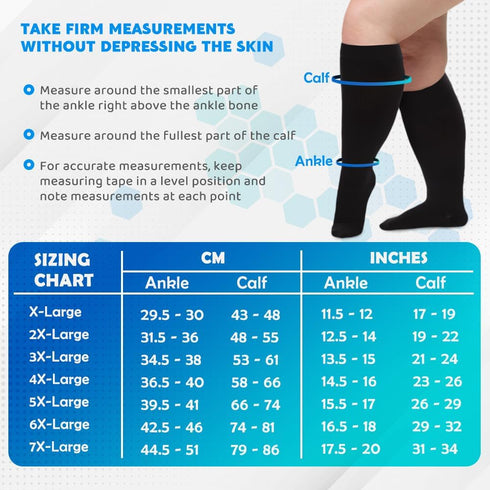 FITTOO Plus Size Compression Socks for Men & Women, 20-30mmHg Graduated Compression for Shin Splint, Varicose Vein &