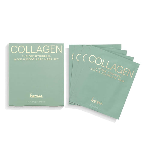 Karuna Skin COLLAGEN Decollete & Neck Hydrogel Mask - 2-Piece Deeply Moisturizing Wrinkle Patches