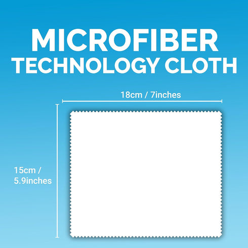 One Tap Only 6 Pack 6x7Inch 3 3 Microfiber Cleaning Cloths LintFree Lens & Screen Cleaner Eyeglass Camera Phone Tablet