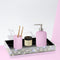 TISHAA Bling Decorative Tray Holder | Makeup Cosmetic Jewelry Ring Key Display Dish | Crystal Rhinestone Glitter