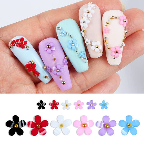 Nail Art 3D Acrylic Flowers Charms, Nail Design Supplies Decoration Accessories