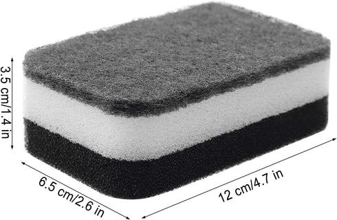 Kitchen Dishwashing Sponge, Bulk Non Scratch Scouring Pad, 36 Pack, Odor-Free for Household Cleaning