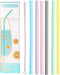 Silicone Straws Reusable Drinking Straw Pack of 6, Soft Beverage Water Drink Straws for 30oz and 20oz Tumblers,