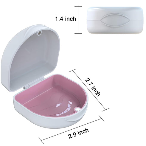 Retainer Case, Orthodontic Mouthguard Case, Dental Retainer Case (White)