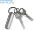 SHD Keychain Pill Box, Mini Waterproof Titanium Pill Holder Container, Portable Small Case for Outdoor Travel Camping