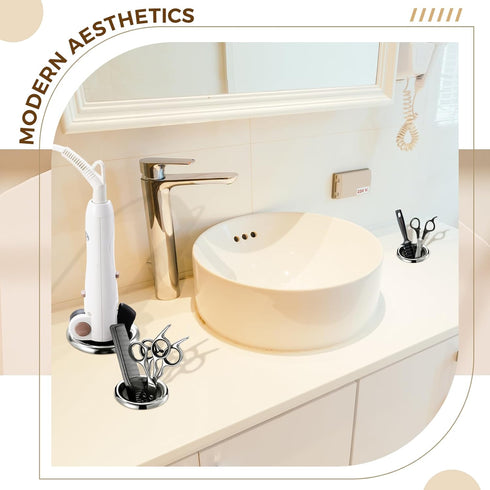 MorningRo 6 3.0 2.0 1.5, Pcs Stainless Steel Hair Tool Organizer Blow Dryer, Curling Iron & Hot Holders Tool for Salon