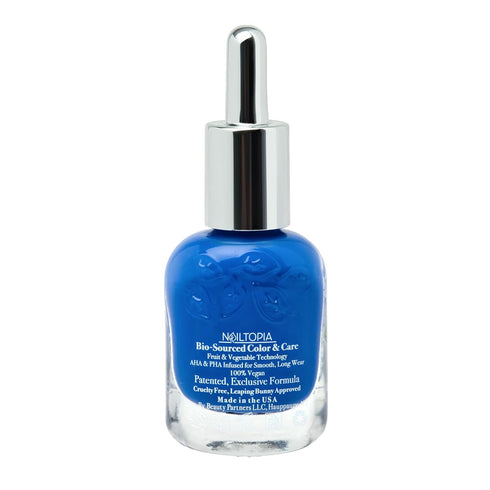 Nailtopia - Plant-Based Chip Free Nail Lacquer - Non Toxic, Long-Lasting Polish - Indigo To Ibiza (Ocean Blue)