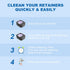 Ultrasonic Retainer Cleaner Machine - 48kHz Quick Cleaning for Retainers, Aligners, Dentures, Mouth Guards