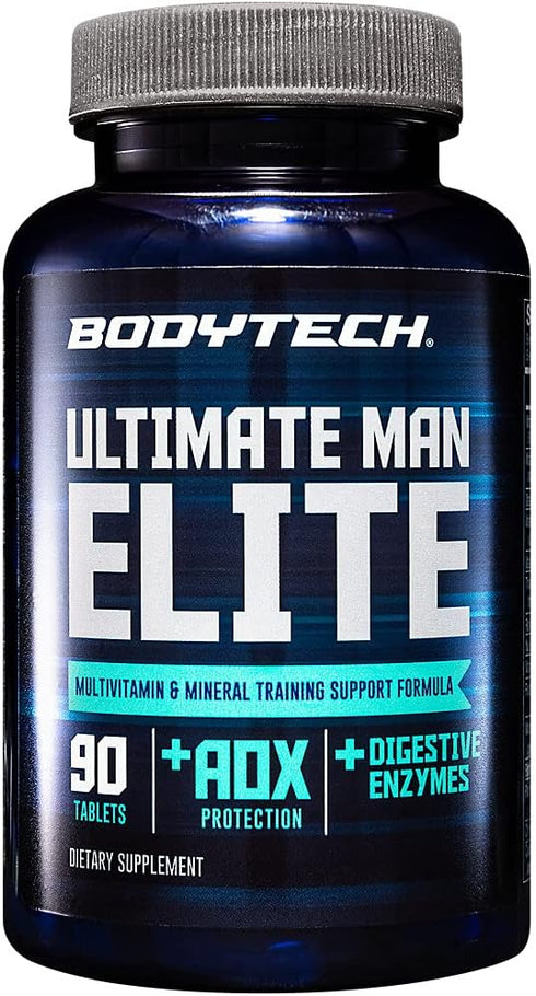 BODYTECH Ultimate Man Elite Multivitamin & Mineral Training Support Formula, 90 Tablets, 45 Servings