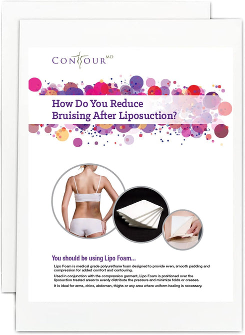ContourMD Medical Grade Post Lipo Foam Compression Sheets, 3-Sheet Set for Surgery Recovery after Liposuction