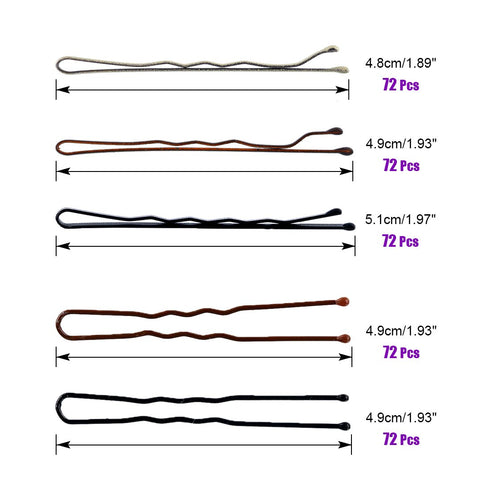 Swpeet 360 Pieces Hair Pins Kit, 216Pcs Bobby Pins and 144Pcs U Hair Pins with Storage Box for Women