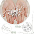 Latious Silver Flower Bride Wedding Hair Comb, Pearl Bridal Side Comb, Crystal Hair Piece for Women