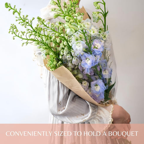 Supplies-50 Counts (4.7"x14"x22"L) BBJ WRAPS Long Flower Bags for Bouquets, Large Flower Sleeves for Bouquets Supplies