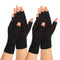 2 Pairs Arthritis Compression Gloves, Fingerless Pain Relief Gloves for Typing and Daily Work