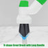 Xinran+ 3-in-1 Floor Scrub Brush with Long Handle, Scrape Scrubber Brush with Squeegee Stiff Bristle Deck Brush