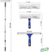 ITTAR Window Cleaner Squeegee, Rotatable Squeegee and Microfiber Scrubber, Extendable Stainless Steel Pole