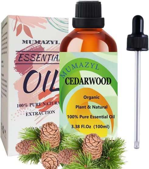 Cedarwood Essential Oil 100ml - 100% Pure Natural Sandalwood Oil for Diffuser, Cleaning, Home & Soap Candles