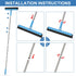 KOLLIEE Adjustable 59'' Long Handle Floor Squeegee - Professional Water Squeegee with Foam Blade