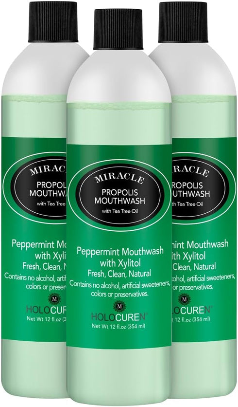 Miracle Propolis 12 oz Mouthwash with Tea Tree Oil, No Fluoride